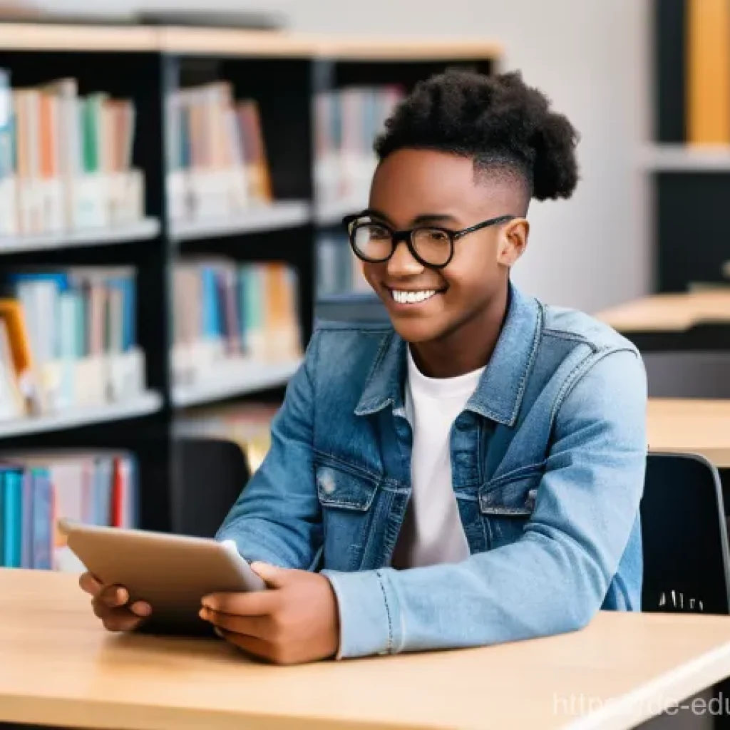 개방형 교육 자원 생태계에서의 교육 효과성 분석 - **Prompt 1: Empowered Learning with Accessible OER**
    "A diverse teenage student, approximately 1...