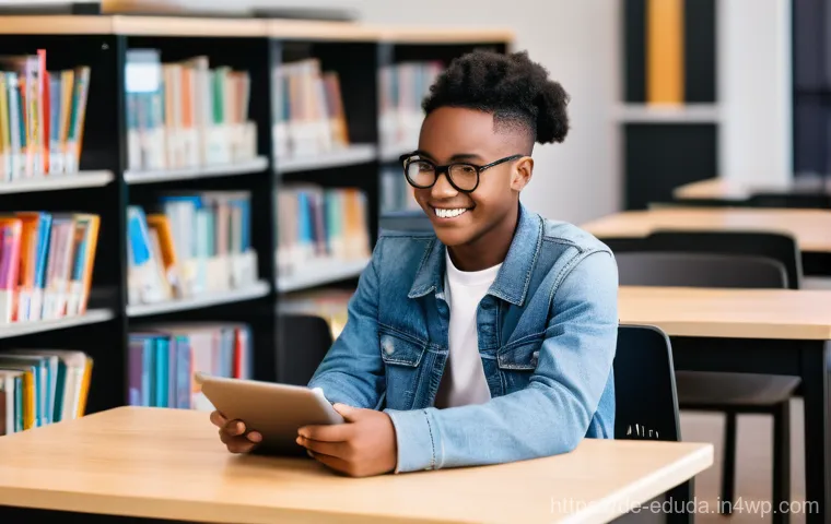 개방형 교육 자원 생태계에서의 교육 효과성 분석 - **Prompt 1: Empowered Learning with Accessible OER**
"A diverse teenage student, approximately 1...